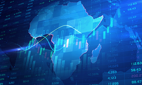 Africa map image with graphs
