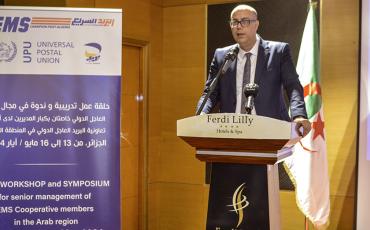 Nabil Bensissaid taking part in the event, the first EMS Cooperative Board Chair from the Arab region