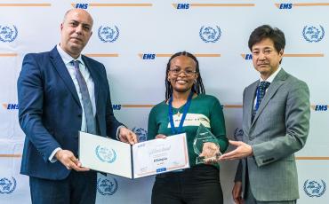 EMS Ethiopia receiving their Silver performance award