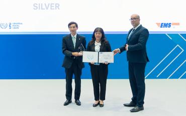 EMS Vietnam receiving their Silver performance award