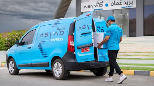 EMS Oman's delivery van