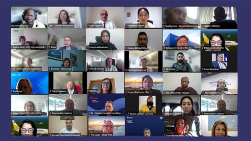 Participants at the first Global EMS online interregional meeting